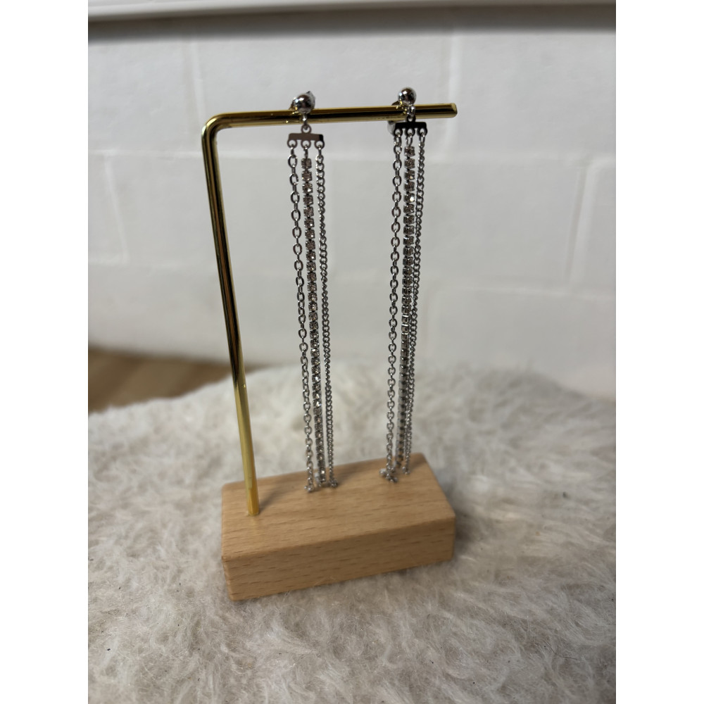 Boucles d'oreilles rivière diamants n°137