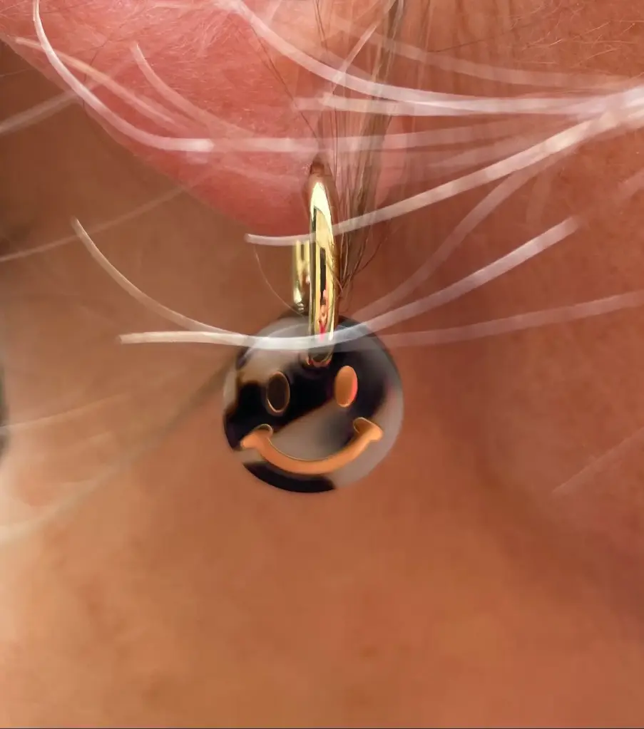 Boucles d'oreilles Smiley Léopard