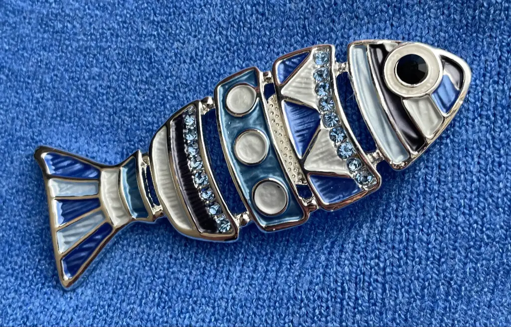 Broche aimant Poisson Marin