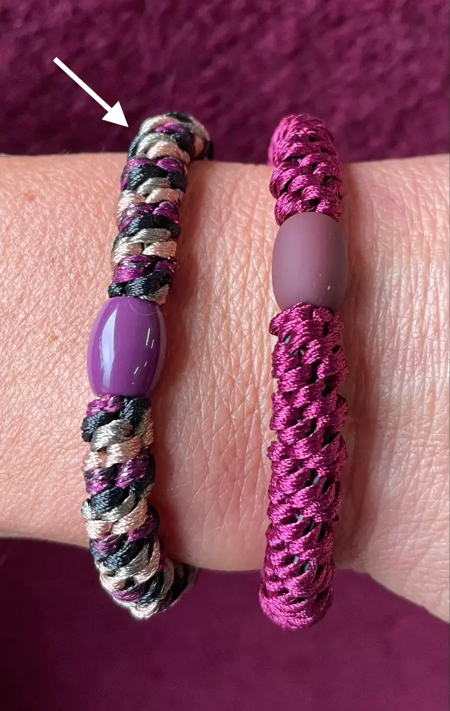 Elastique cheveux/bracelet Bicolore