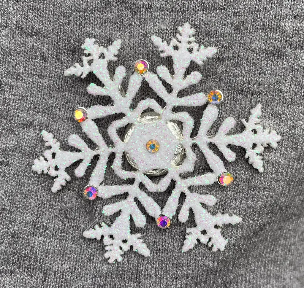Broche aimant flocon XL
