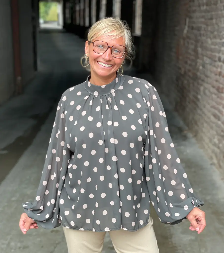 Blouse voile à pois