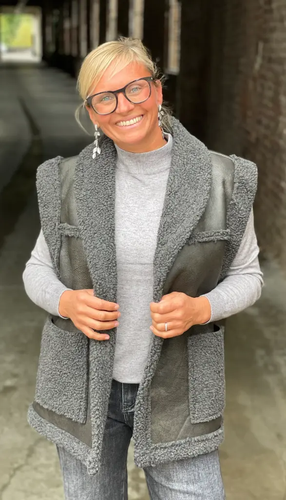 Veste sans manches Mouton retourné