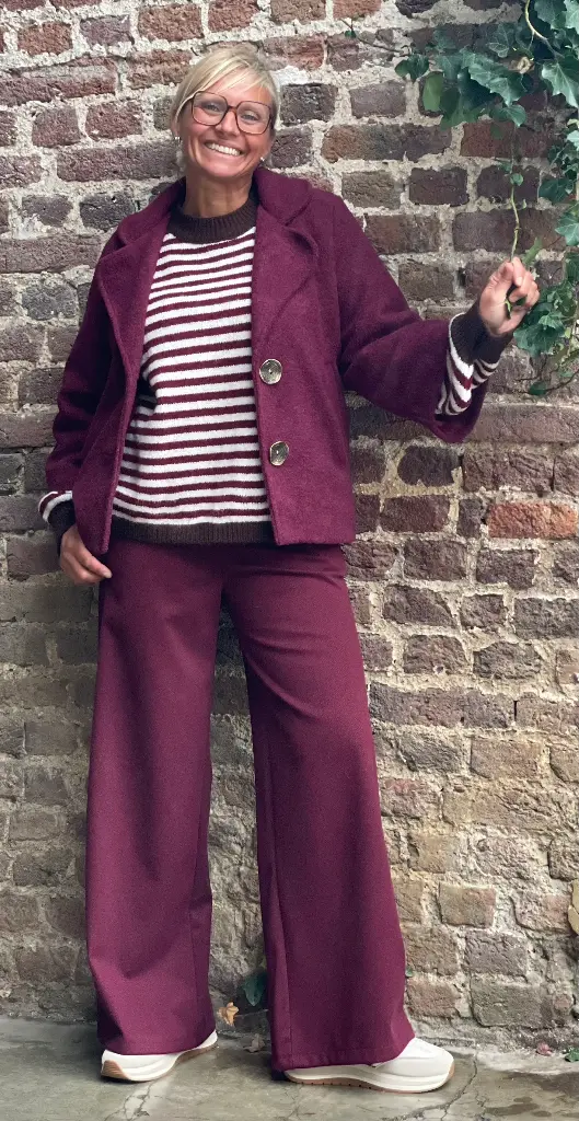 Pantalon Petits Chevrons Ceinture