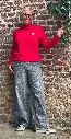 Pantalon Petits Chevrons Ceinture