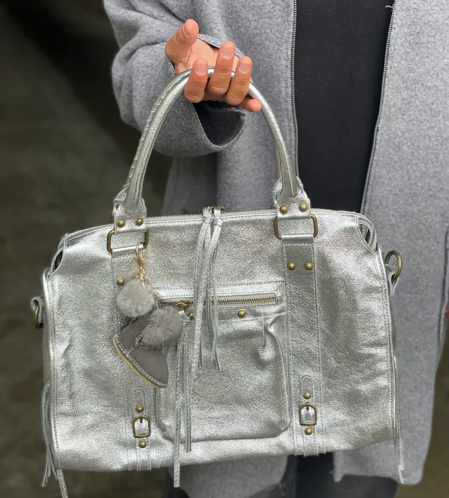 Porte clefs botte pompon