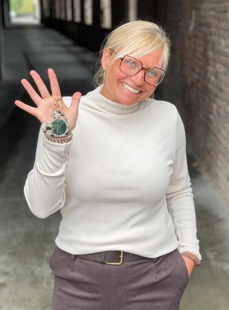 Porte clefs Miroir Coeur