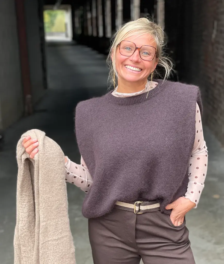 Blouse voile col cheminée pois