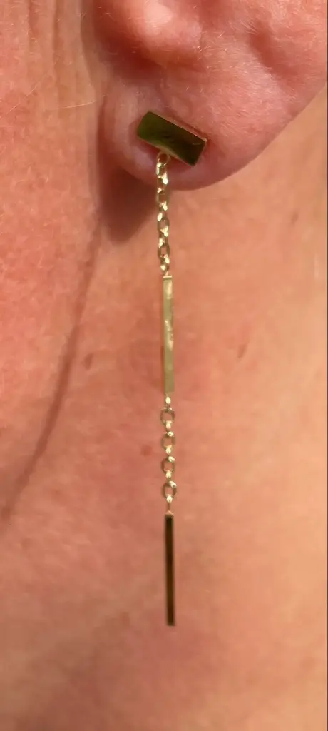 Boucles d'oreilles rectangles pendants n°205