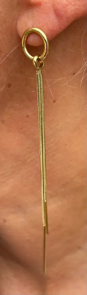 Boucles d'oreilles Cercle 3 pendants n°210