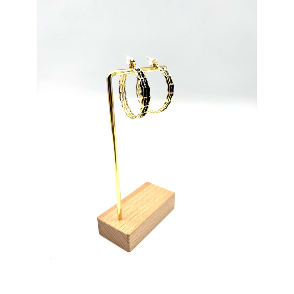 Boucles d'oreilles Créoles Treillis n°95