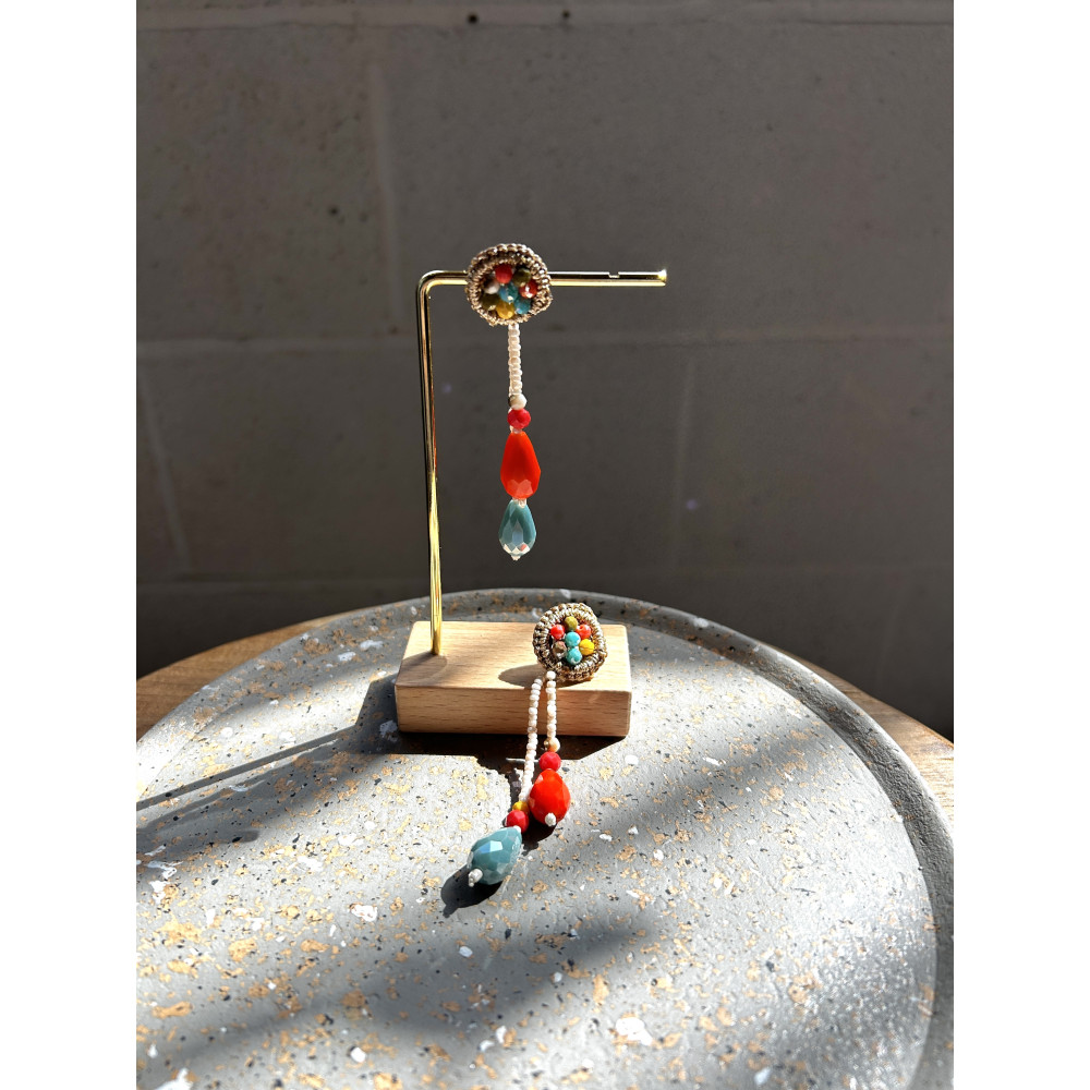 Boucles d'oreilles nid perles n°80