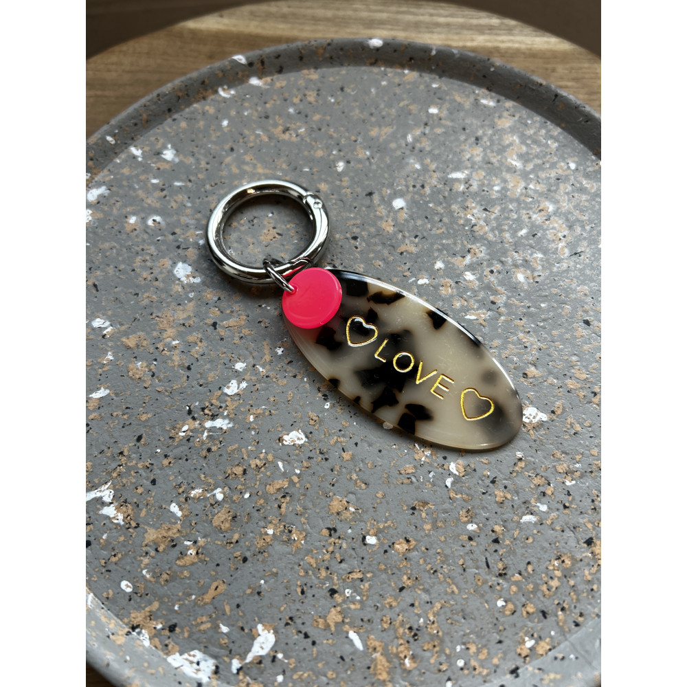 Porte clefs ovale love