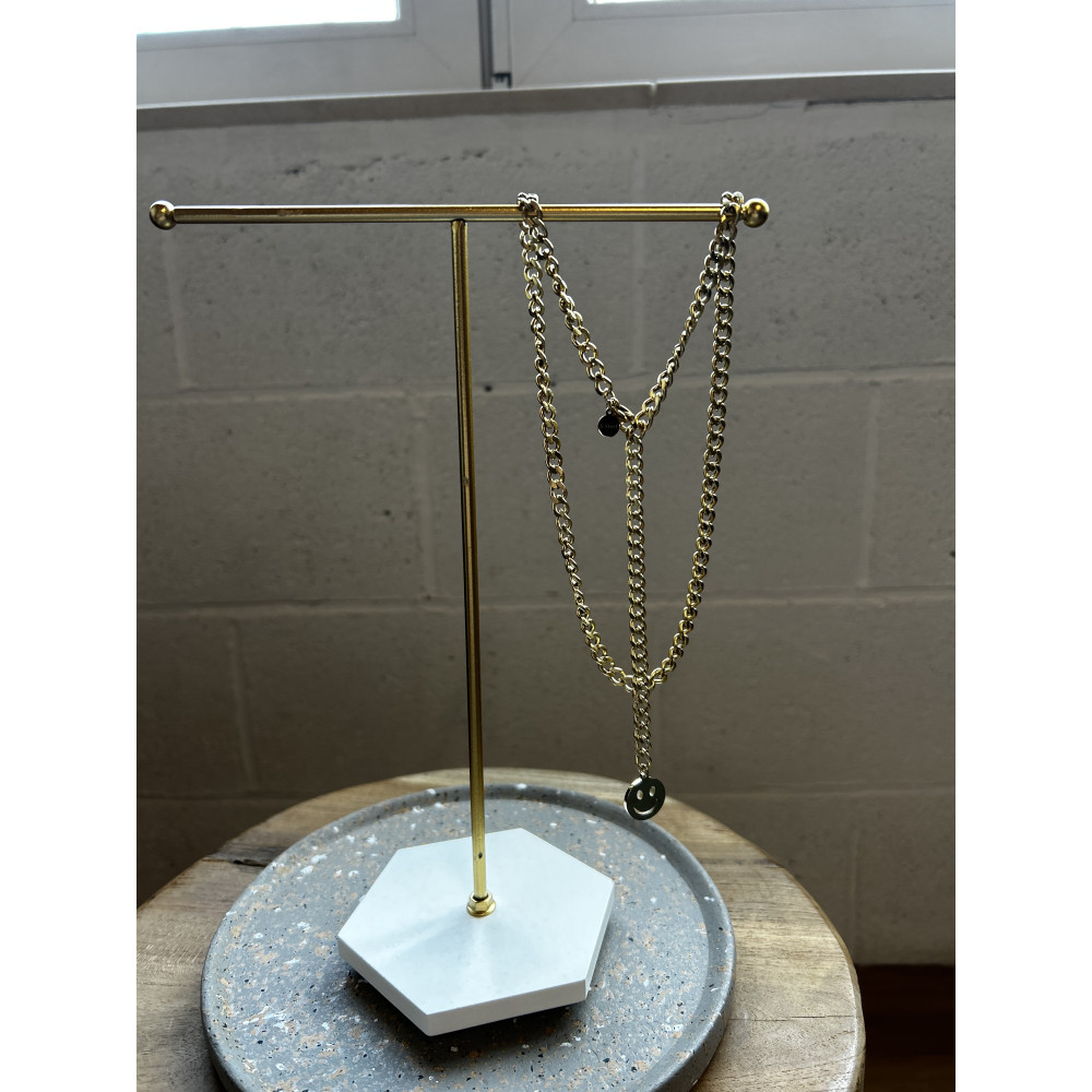 Collier chaine smiley