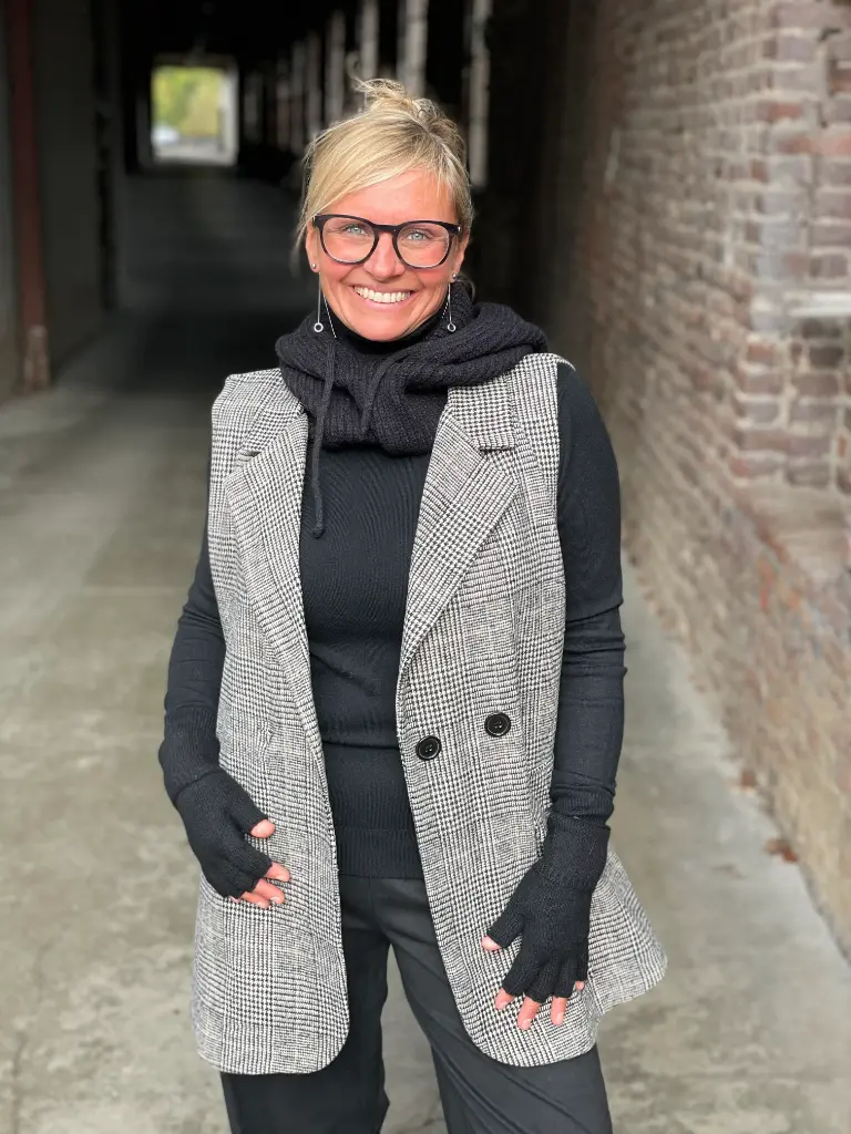 Blazer sans manches Prince de Galle