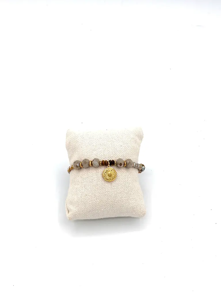Bracelet plaque soleil n°272 (Taupe)