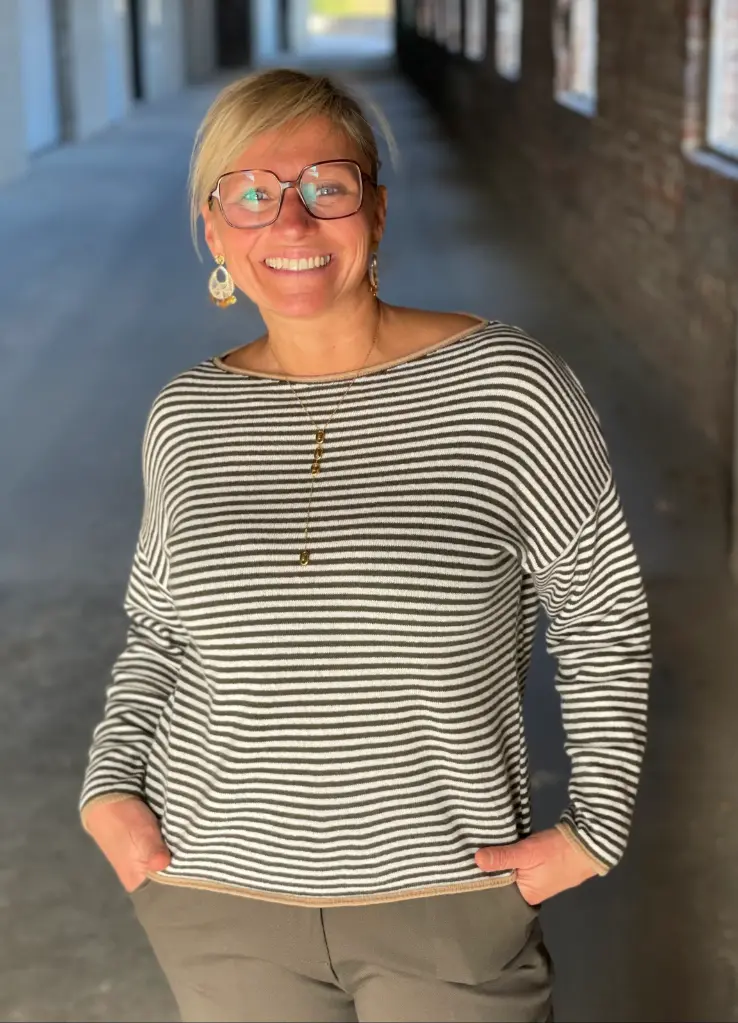 Pull marin col bateau