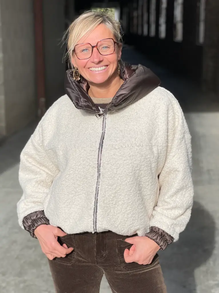 Blouson capuche Bi-matière