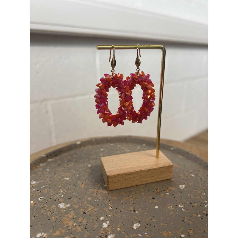 Boucles d'oreilles "0" perles n°100