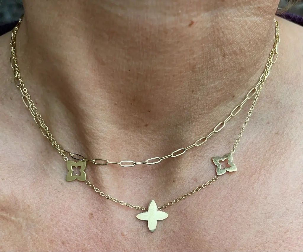 Double chaine Flowers K1072