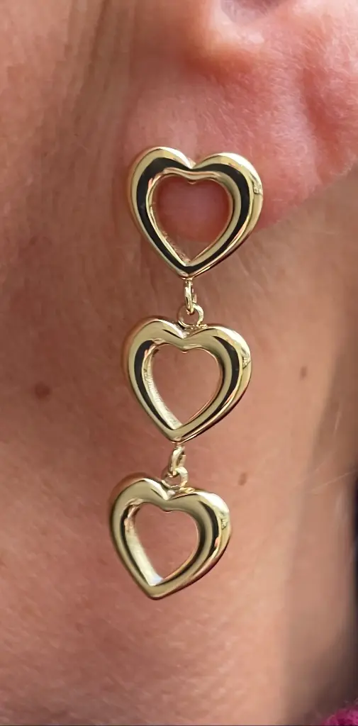 Boucles d'oreilles 3 coeurs n°219