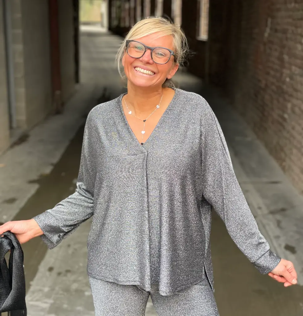 Blouse col V Brillant