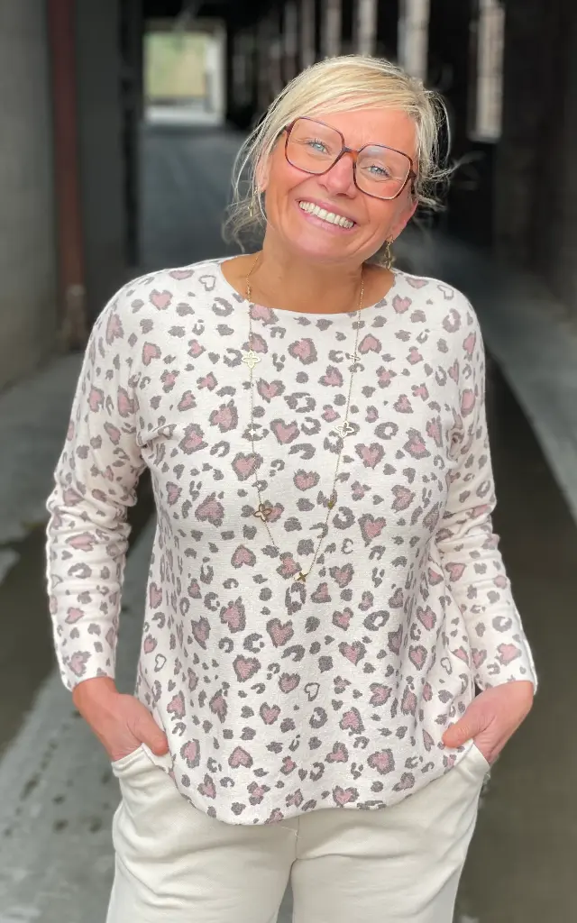 Pull coutures manches Coeur Léo