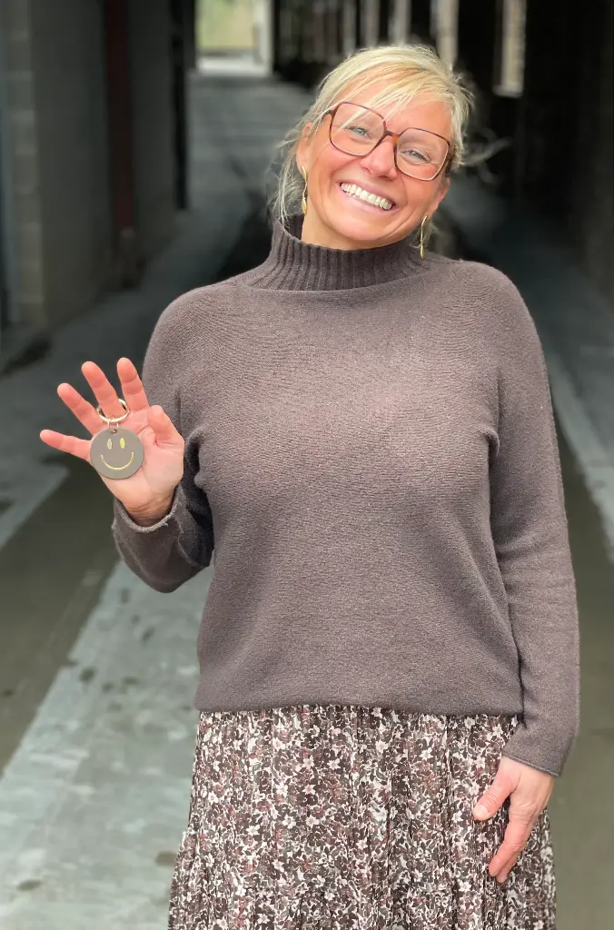 Porte clefs Smile Doré