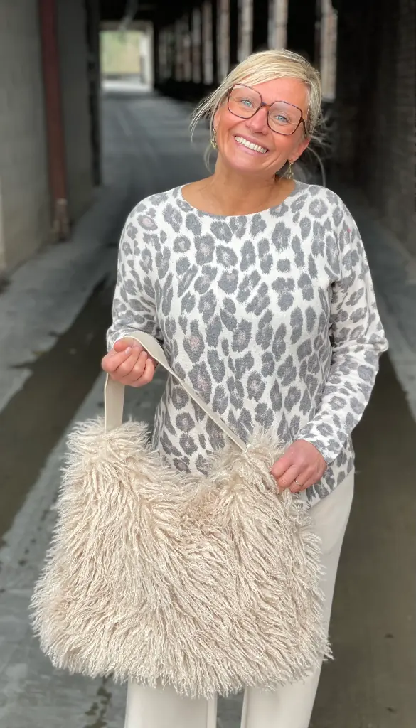 Sac Fourrure Yeti anse Simili