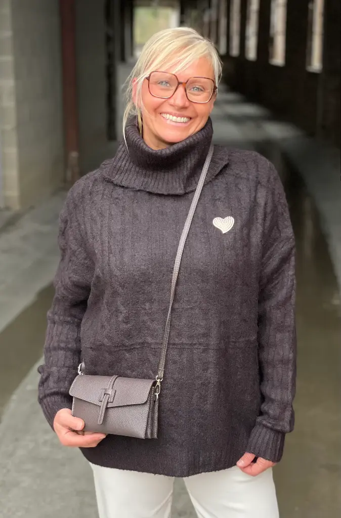 Pull col roulé Torsades