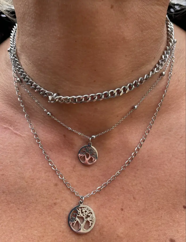 Collier triple rangs arbres de vie AQY2201