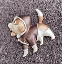 Broche aimant chien manteau