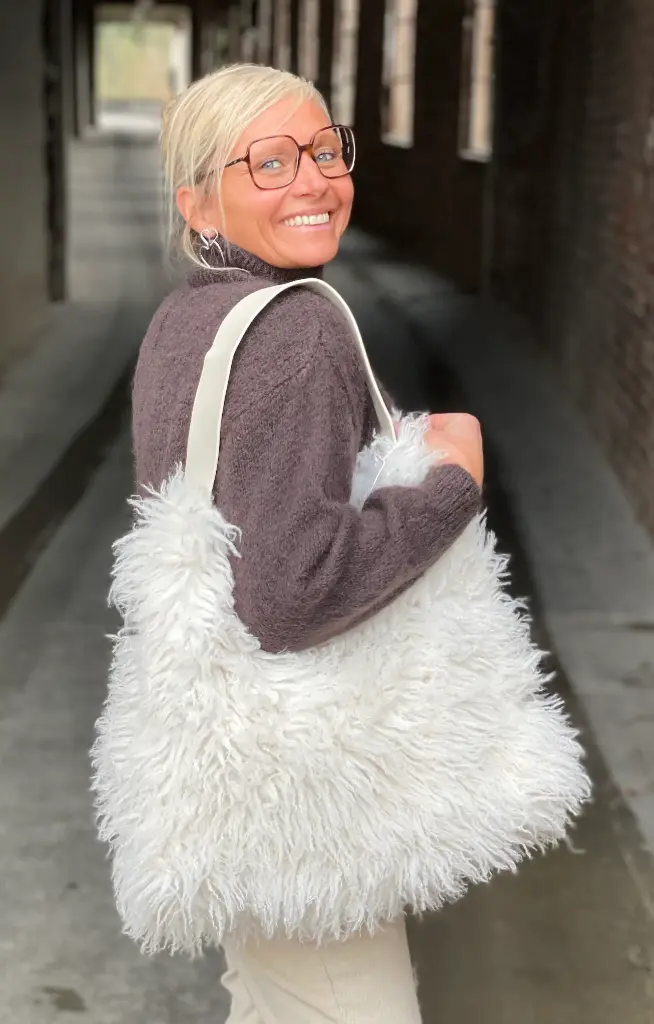 Sac Fourrure Yeti anse Simili