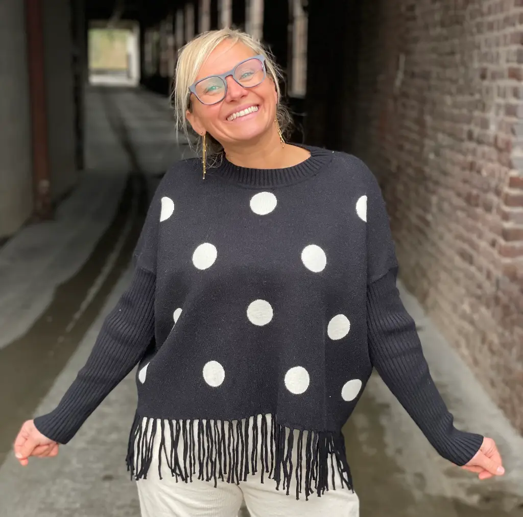 Pull Franges pois
