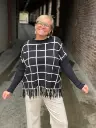 Pull Franges carreaux
