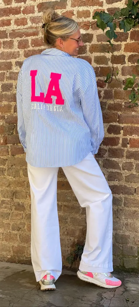 Chemisier ligné LA California dos