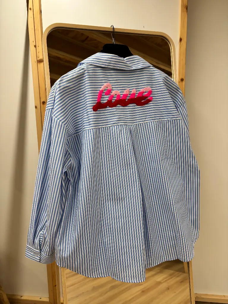 Chemisier ligné Love dos