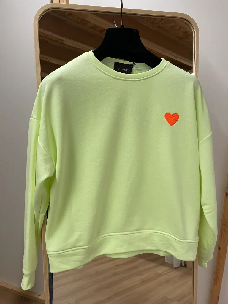 Sweat uni petit coeur