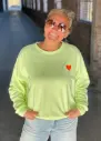 Sweat uni petit coeur