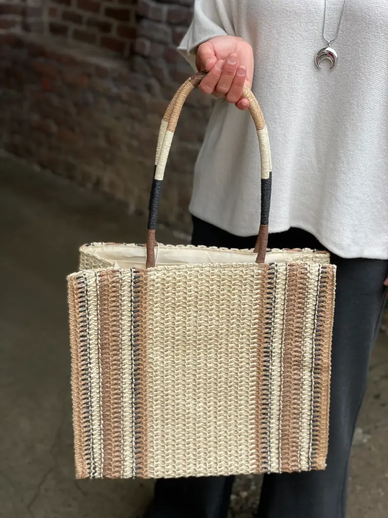 Cabas Rafia Toile de Matelas