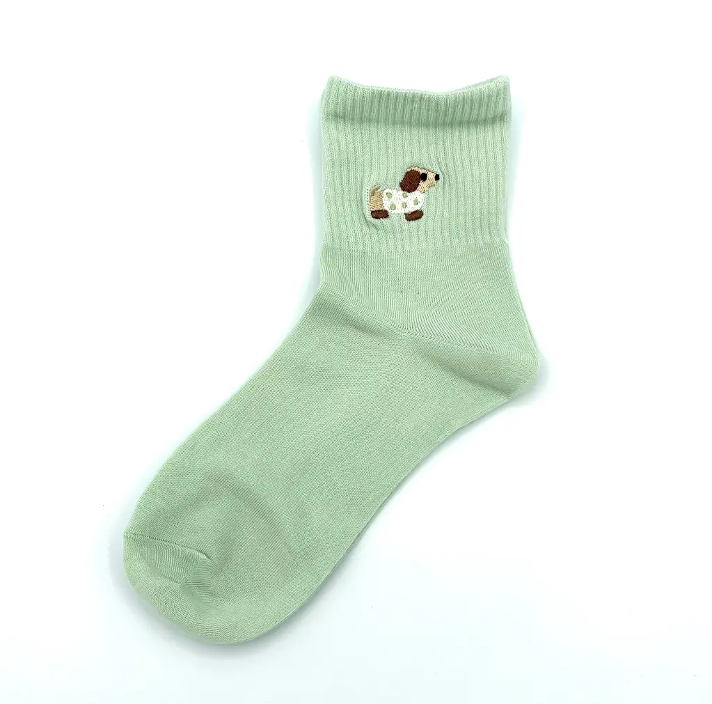 Chaussettes Teckels brodés