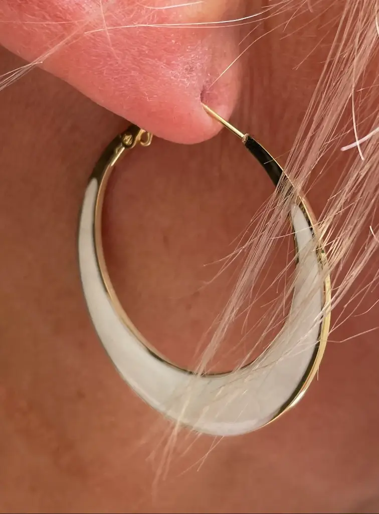 Boucles d'oreilles créoles lune n°222