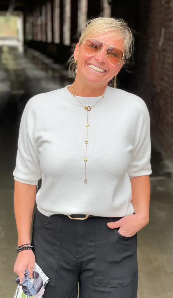 Pull col rond manches 3/4