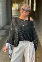 Pull Chauve-Souris brillant