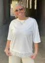 T-shirt bord dentelle