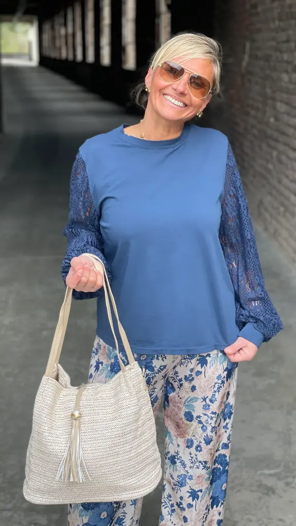Blouse manches dentelle