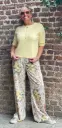 Pantalon satin Fleuri