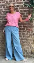 Jeans ample ceinture