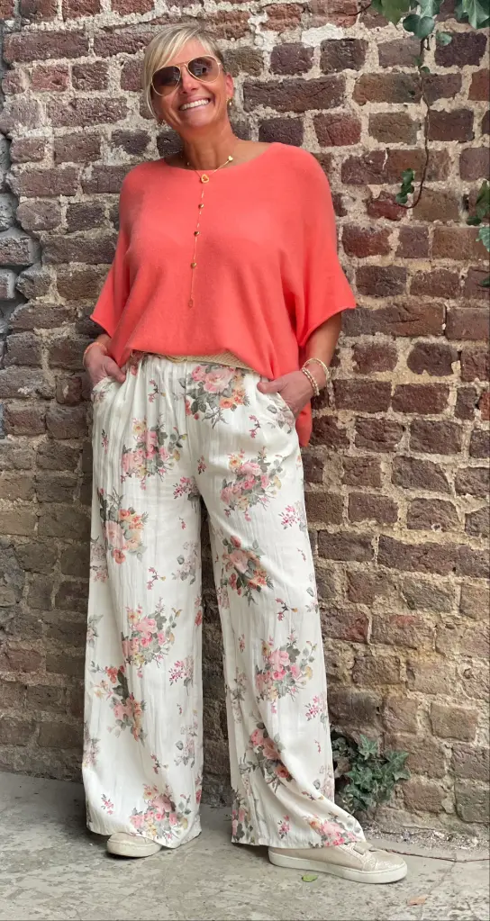 Pantalon fluide Fleurs