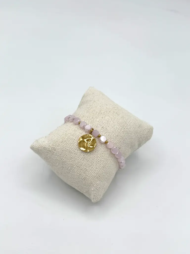 Bracelet perles plates pièce n°32